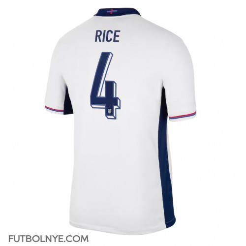 Camiseta Inglaterra Declan Rice #4 Primera Equipación Eurocopa 2024 manga corta